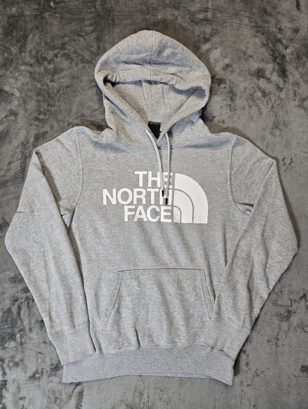 The North Face Fleece Pullover Hoodie Size Small Fits Medium Gray Logo